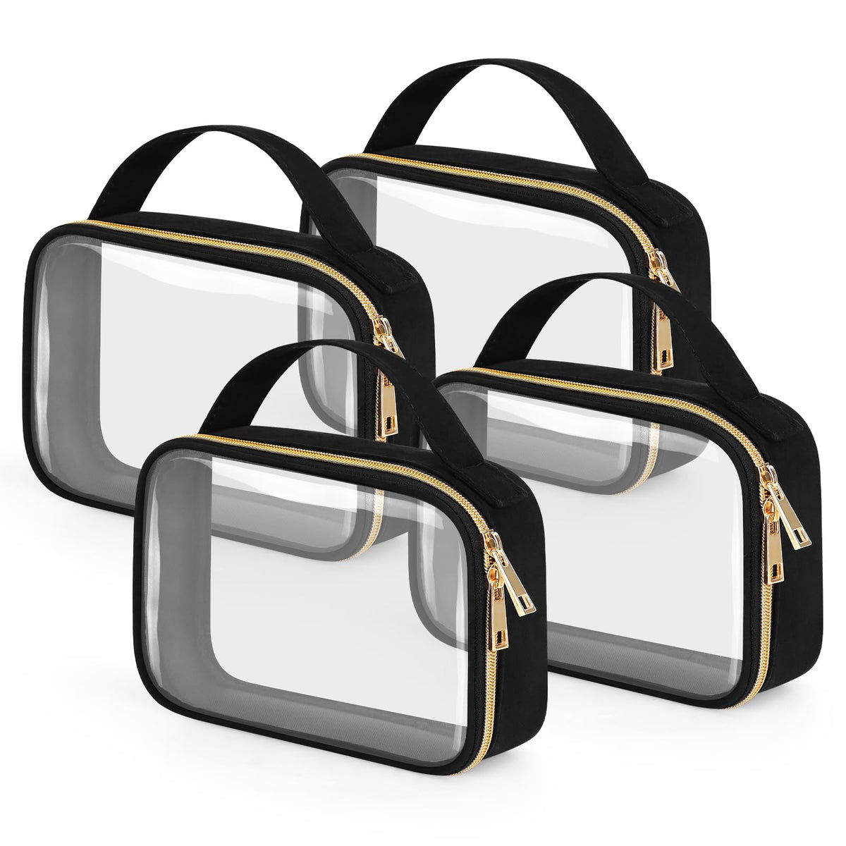 Wedama toiletry bag front view showing clear PVC for quick security checks.
