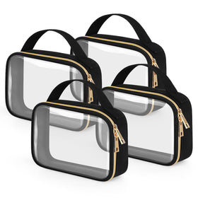 Wedama toiletry bag front view showing clear PVC for quick security checks.