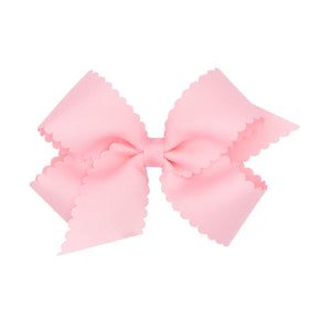 Wee Ones classic grosgrain bow in light pink with medium size and all-day feel