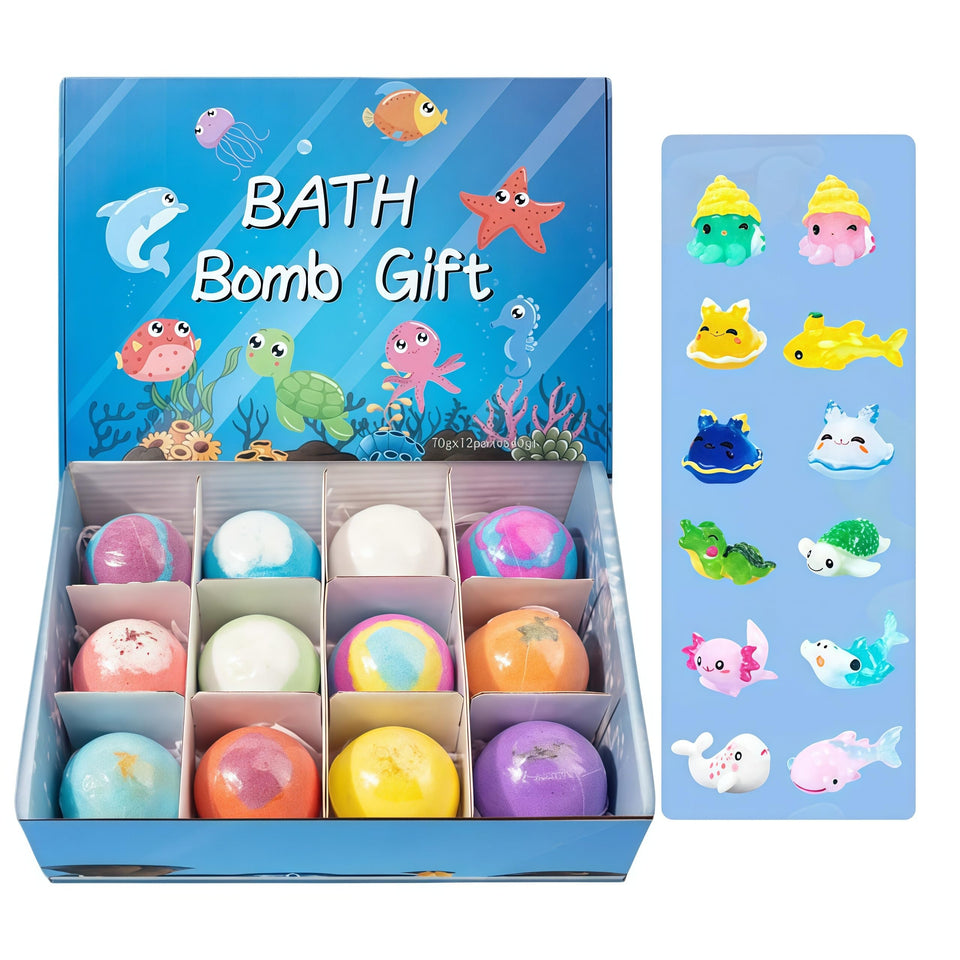 WEERSHUN bath bomb with surprise toy for kids, turning bath time into treasure hunt.