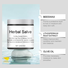Apply WEERSHUN salve to neck and back area for everyday skin care.