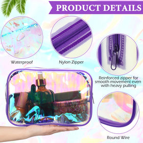 Weewooday transparent toiletry bag keeps cosmetics neatly arranged on trips.