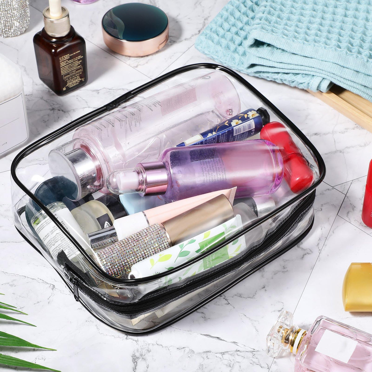 Weewooday easy-find contents clear bag simplifies packing and unpacking.