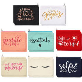 Weewooday makeup bag set with glitter pattern for stylish on-the-go organization