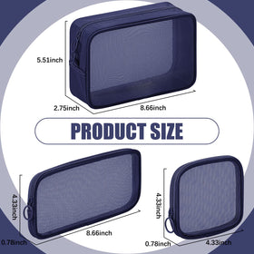 Weewooday small mesh makeup bag compact for travel essentials.