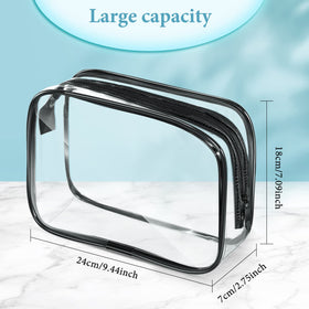 Weewooday PVC zipper bag protects cosmetics while traveling.