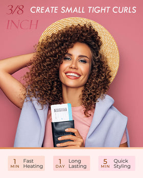 WEEYUM ceramic tourmaline barrel delivers even heat and frizz control for silky hair.