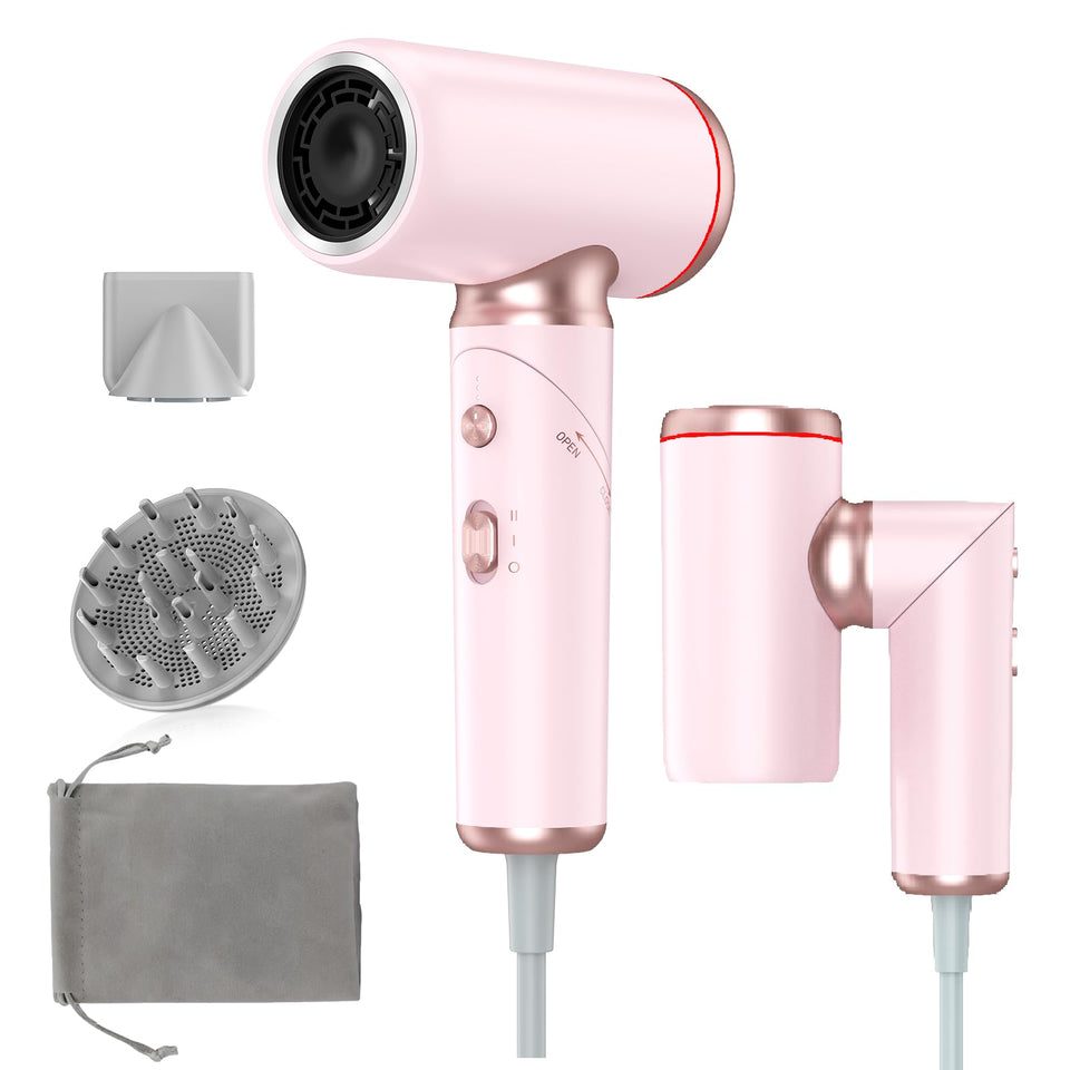 Weeyum dual-voltage foldable hair dryer for global styling on the go