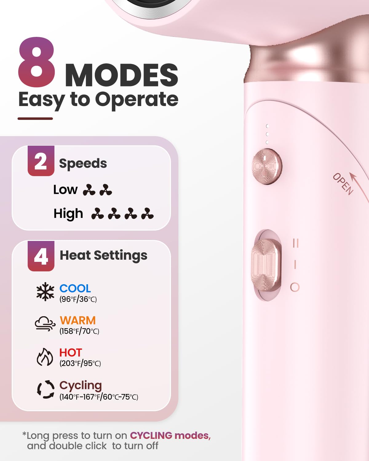 Weeyum foldable hair dryer compact design saves luggage space