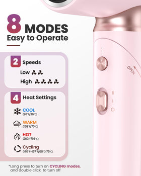 Weeyum foldable hair dryer compact design saves luggage space