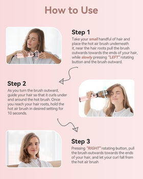Weeyum rotating hair dryer brush dual-brush set complete styling toolkit.