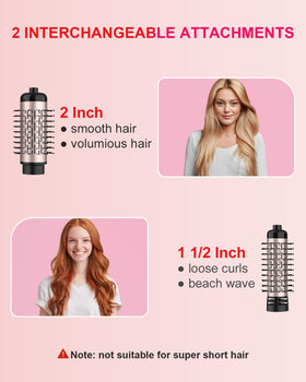 Weeyum rotating hair dryer brush home styling in action for salon-like results.