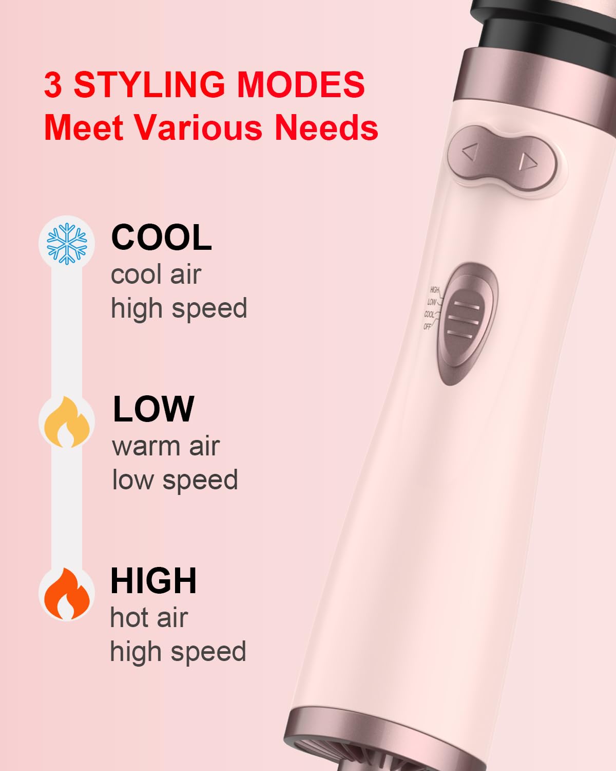 Weeyum rotating hair dryer brush safety plug and cord for worry-free use.