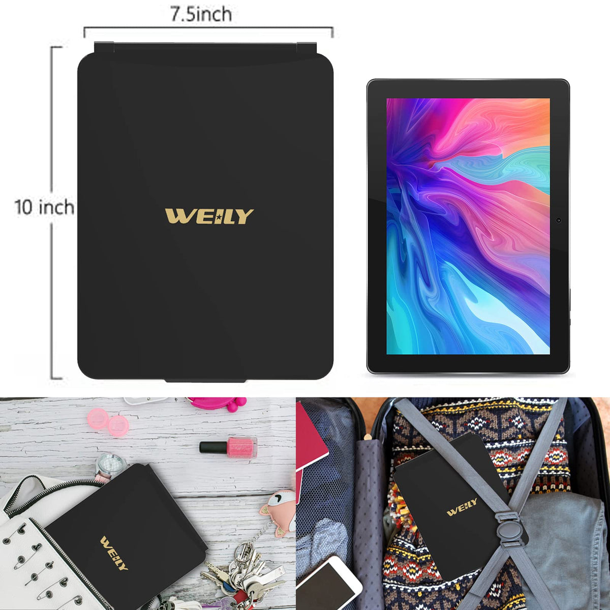 WEILY mirror offering three adjustable light modes for accurate color