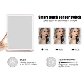 WEILY makeup mirror includes a rechargeable 2000mAh battery