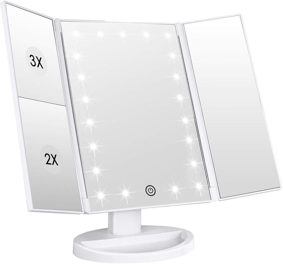 WEILY makeup vanity mirror with 21 LED lights for natural illumination.
