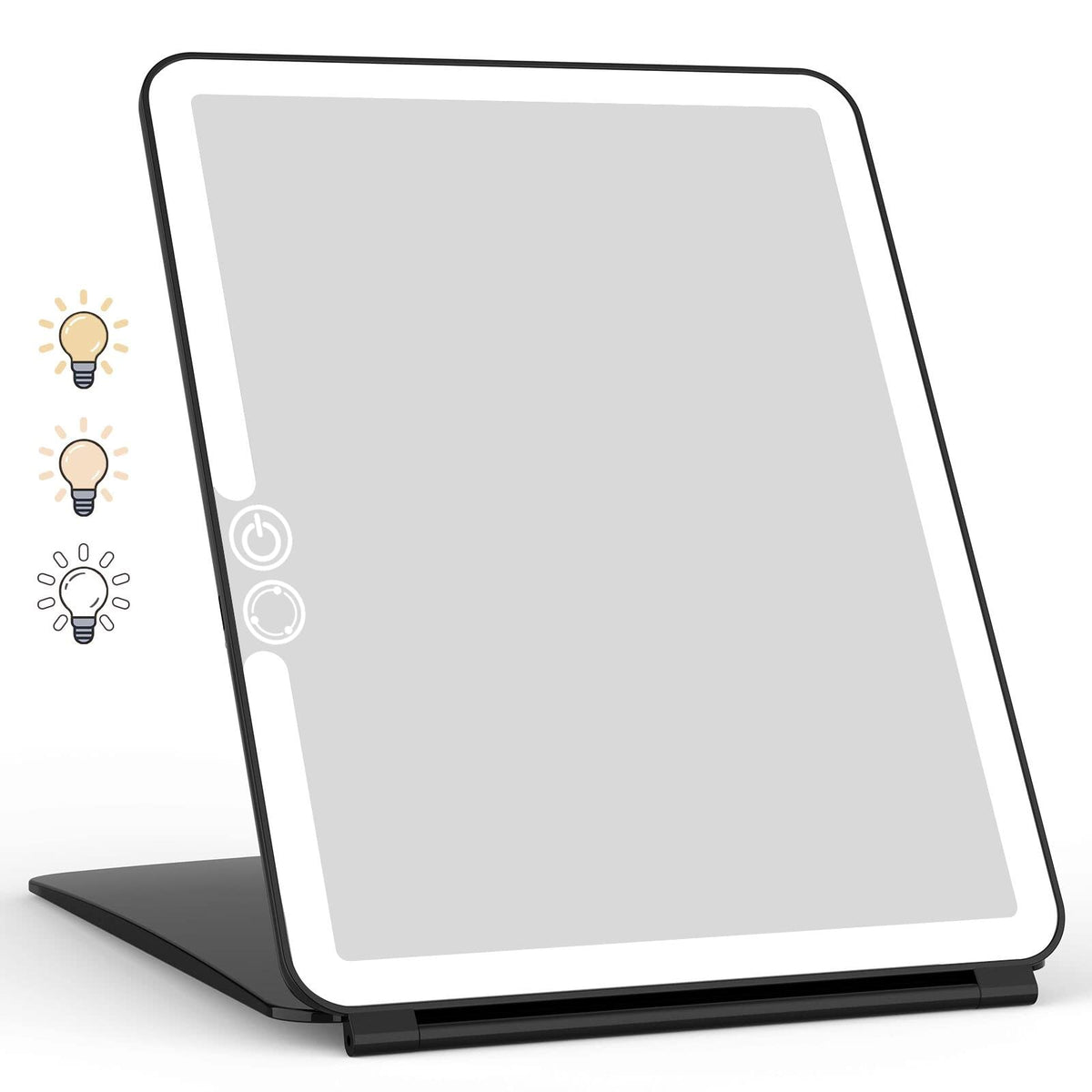 WEILY portable travel mirror with 72 LEDs for precise makeup on the go