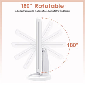 WEILY tri-fold mirror offers 180-degree rotation for versatile viewing.