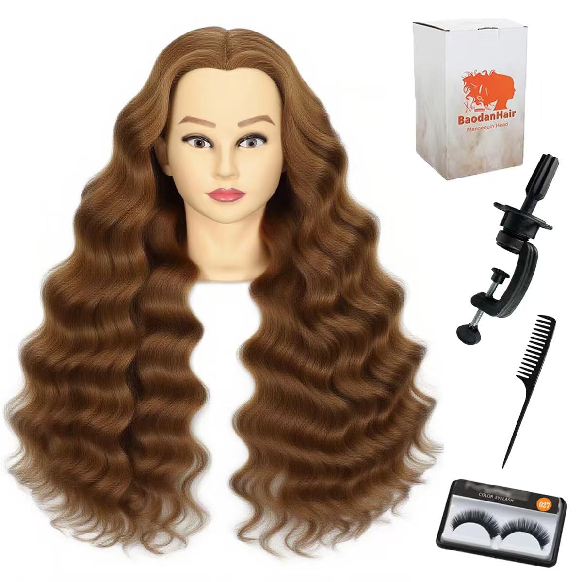 WeiRan blond 27 head front view for versatile hairstyling practice