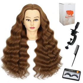 WeiRan blond 27 head front view for versatile hairstyling practice
