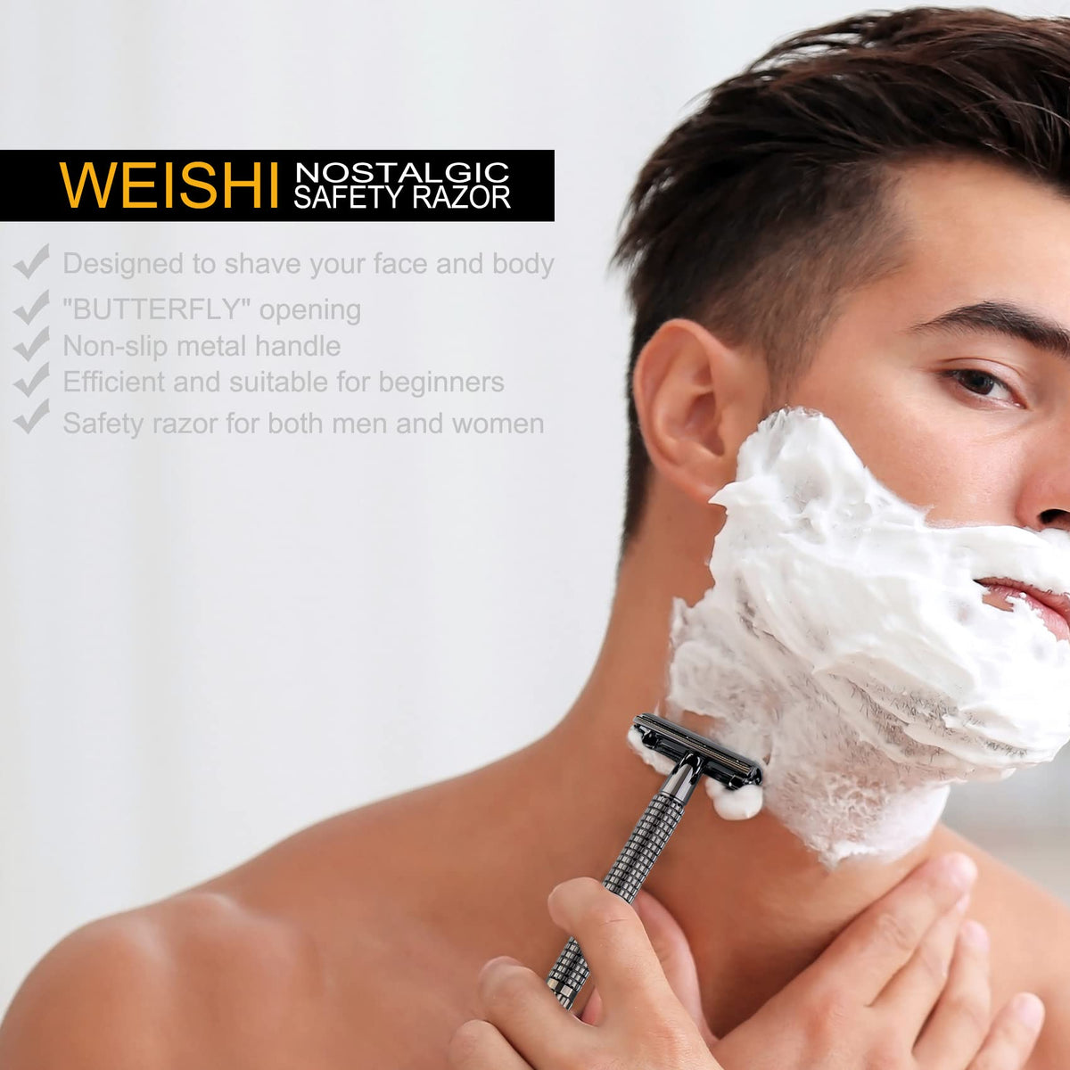 WEISHI 74g balanced weight supports smooth shaving