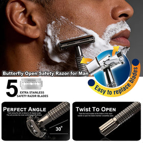 WEISHI razor blade chamber open for easy blade replacement