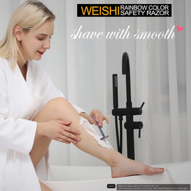 WEISHI includes five stainless blades for a ready-to-use wet shave.