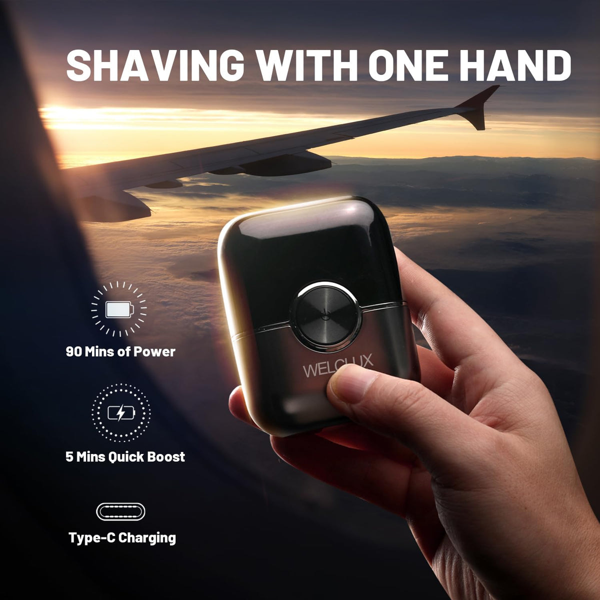 Welclux compact design with USB-C quick charging for on the go power