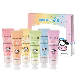 Welcos Kwailnara Milk Hand & Nail Cream set in box for varied nourishing care.