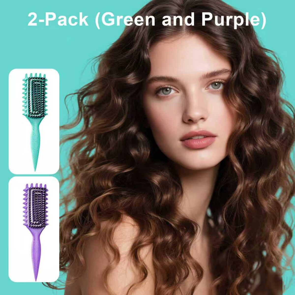 Weldilgit brush wide-teeth design smooths frizz and distributes conditioner through wet or dry curls