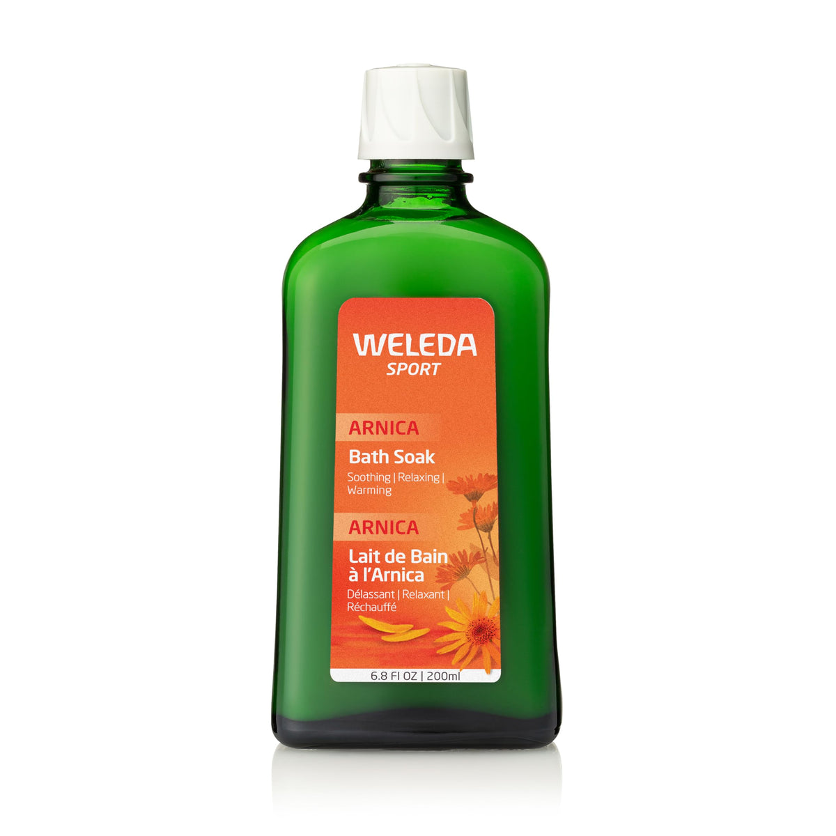 Weleda Arnica Muscle Soak bottle ready for a soothing post-workout bath.