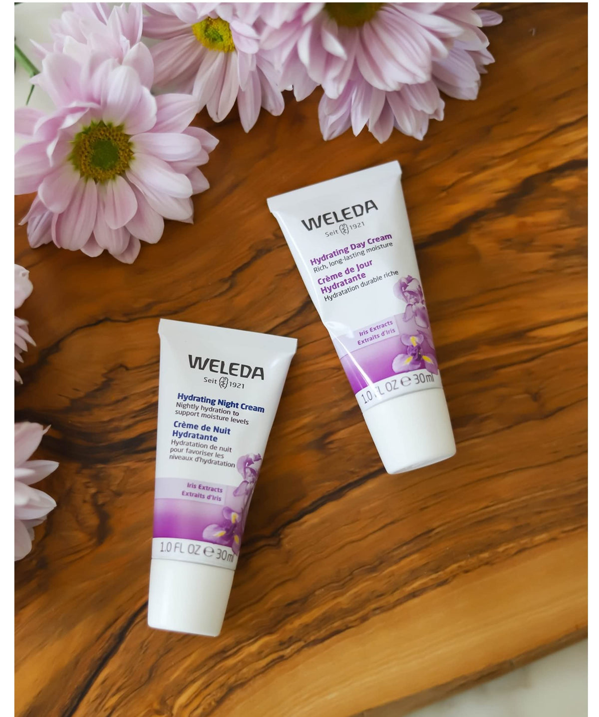 Weleda Hydrating Night Face Cream calendula-chamomile closeup evokes calming scent