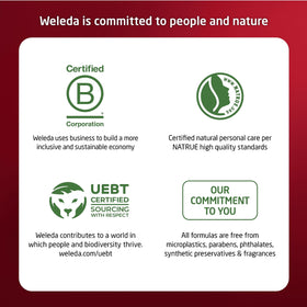 Weleda parabens and phthalates free label visible on box