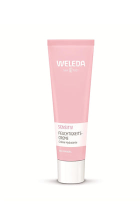 Weleda Sensitive Care Face Cream front view of the tube, fragrance-free calm for sensitive skin.