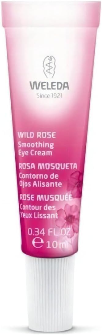Weleda Wild Rose Smoothing Eye Cream tube, hydrating and soothing for delicate eye area