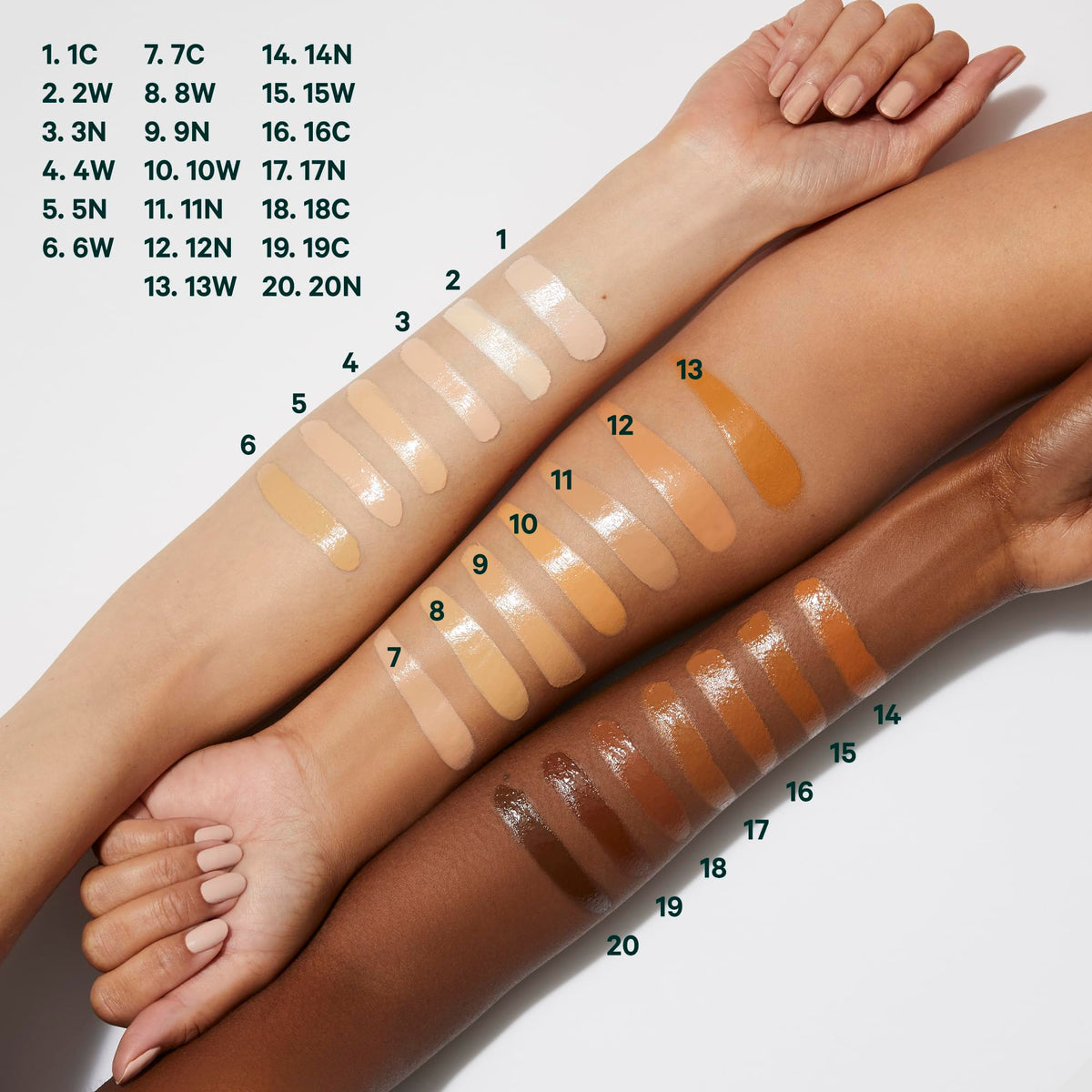 Well People Bio Correct Concealer 7C application demonstrates smooth coverage.
