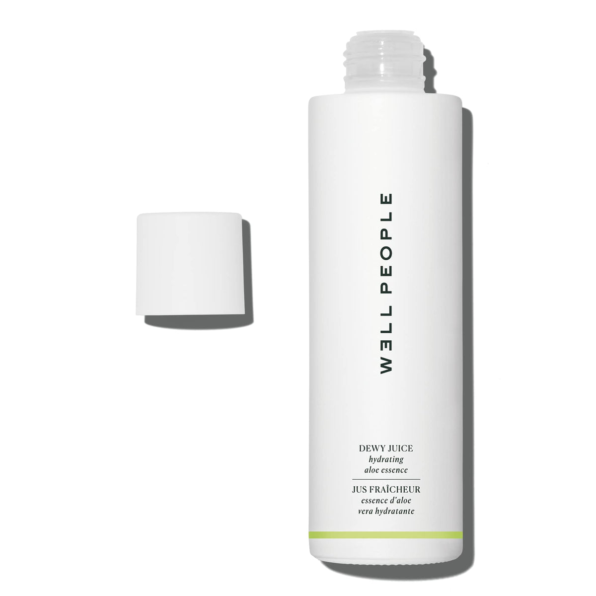 Well People Dewy Juice bottle closeup showing hydrating features