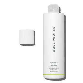 Well People Dewy Juice bottle closeup showing hydrating features