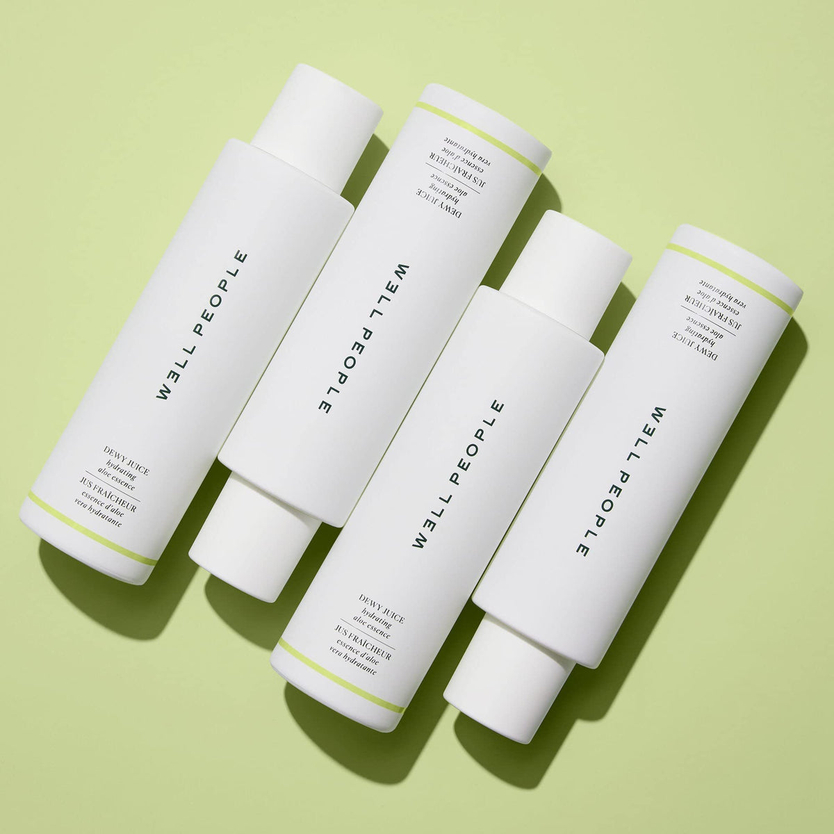 Well People Dewy Juice face toner bottle on counter ready for routine