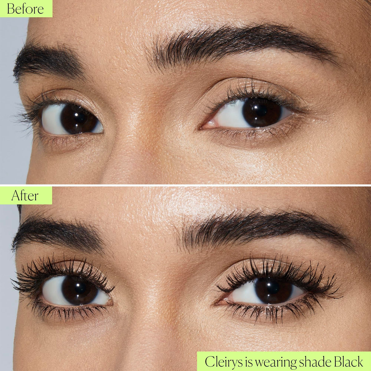 Well People Expressionist Mascara coated lashes show defined separation and length.