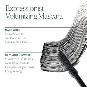 Well People Expressionist Mascara full lashes show bold, fluffy drama.