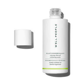 Well People Plant Powderfoliant pours to reveal renewing exfoliation for radiant skin.