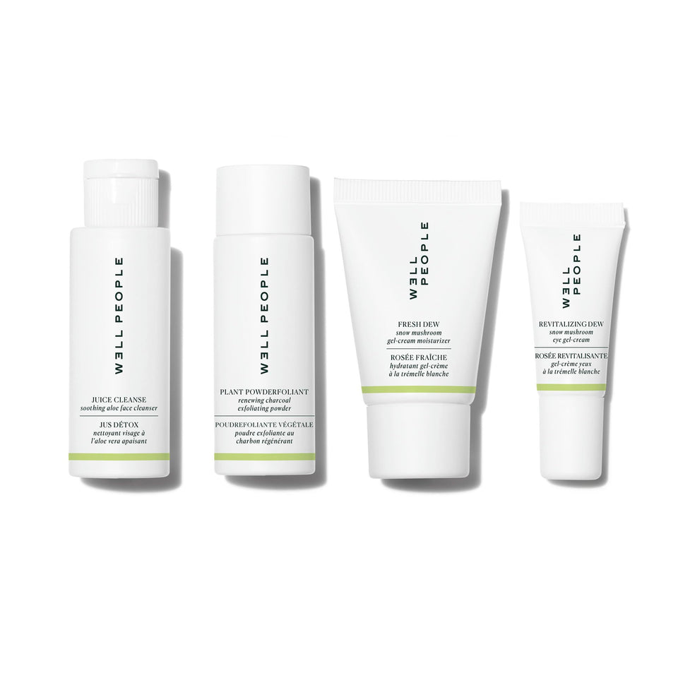 Well People Plant Power Starter Set packaging shown for travel-friendly vegan routine