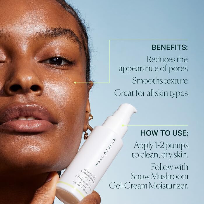 Well People Pore Detox Niacinamide Serum pump-action demonstrates easy daily application
