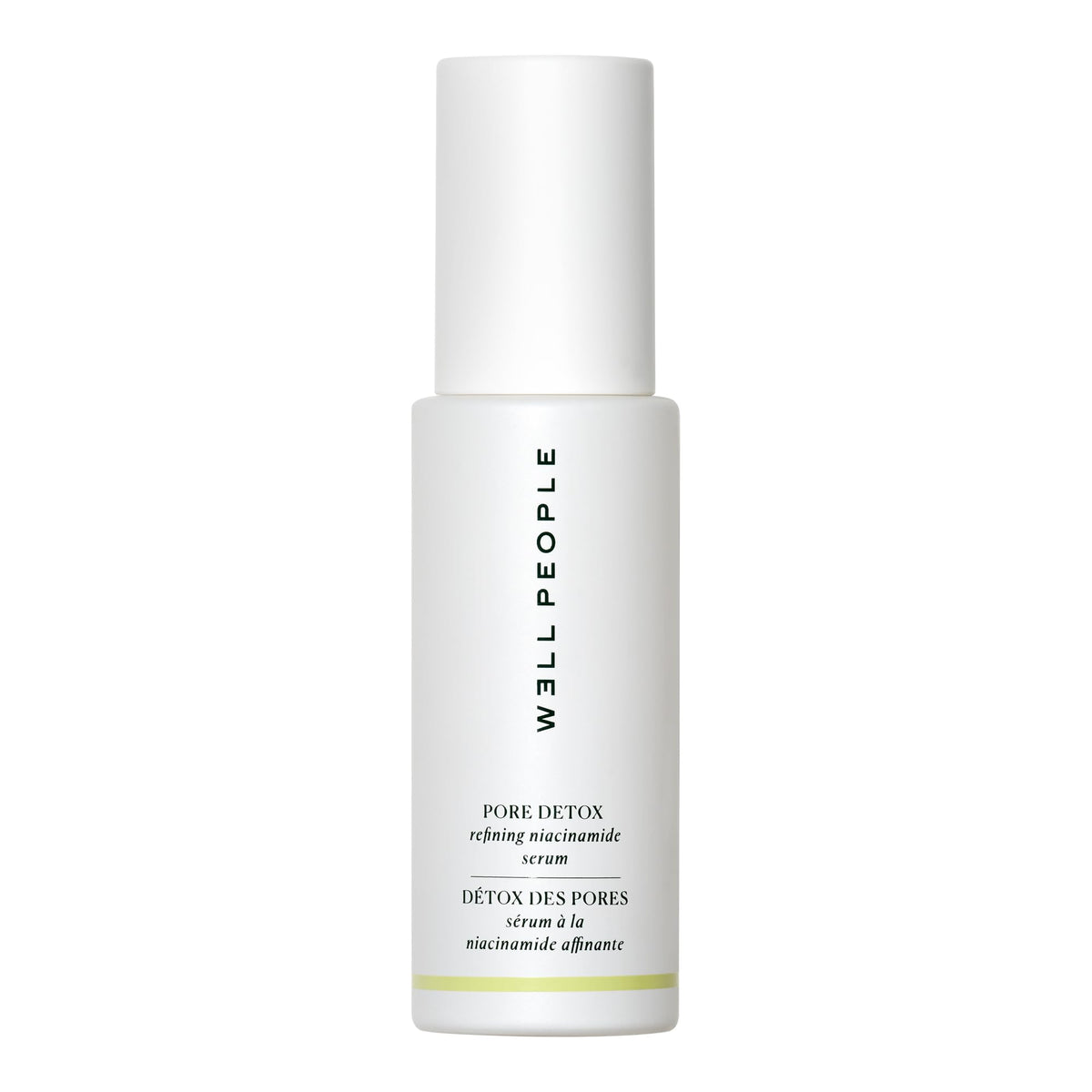 Well People Pore Detox Niacinamide Serum vegan cruelty-free logo beside packaging
