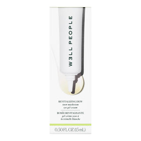 Well People Revitalizing Dew eye gel-cream packaging emphasizes vegan and cruelty-free credentials