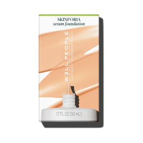 Well People Skinforia Serum Foundation texture close-up revealing creamy tint