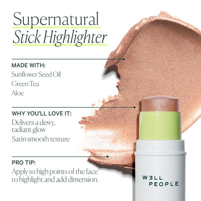Well People Supernatural Stick Highlighter eyelid swatch for radiant glow