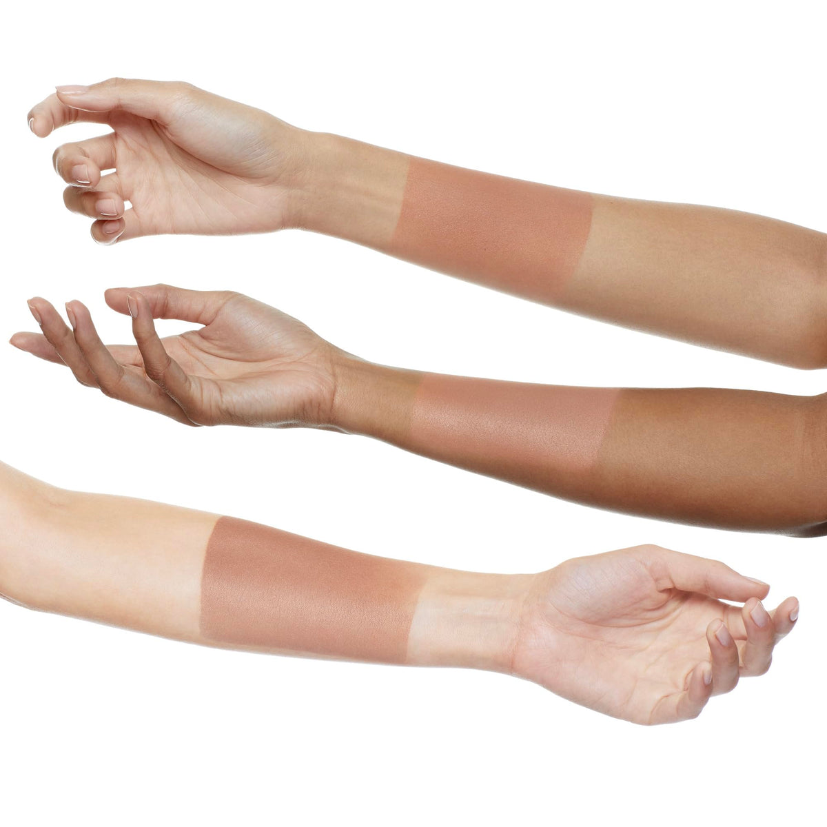 Well People Superpowder Bronzing Powder hydration glow visible on cheeks.