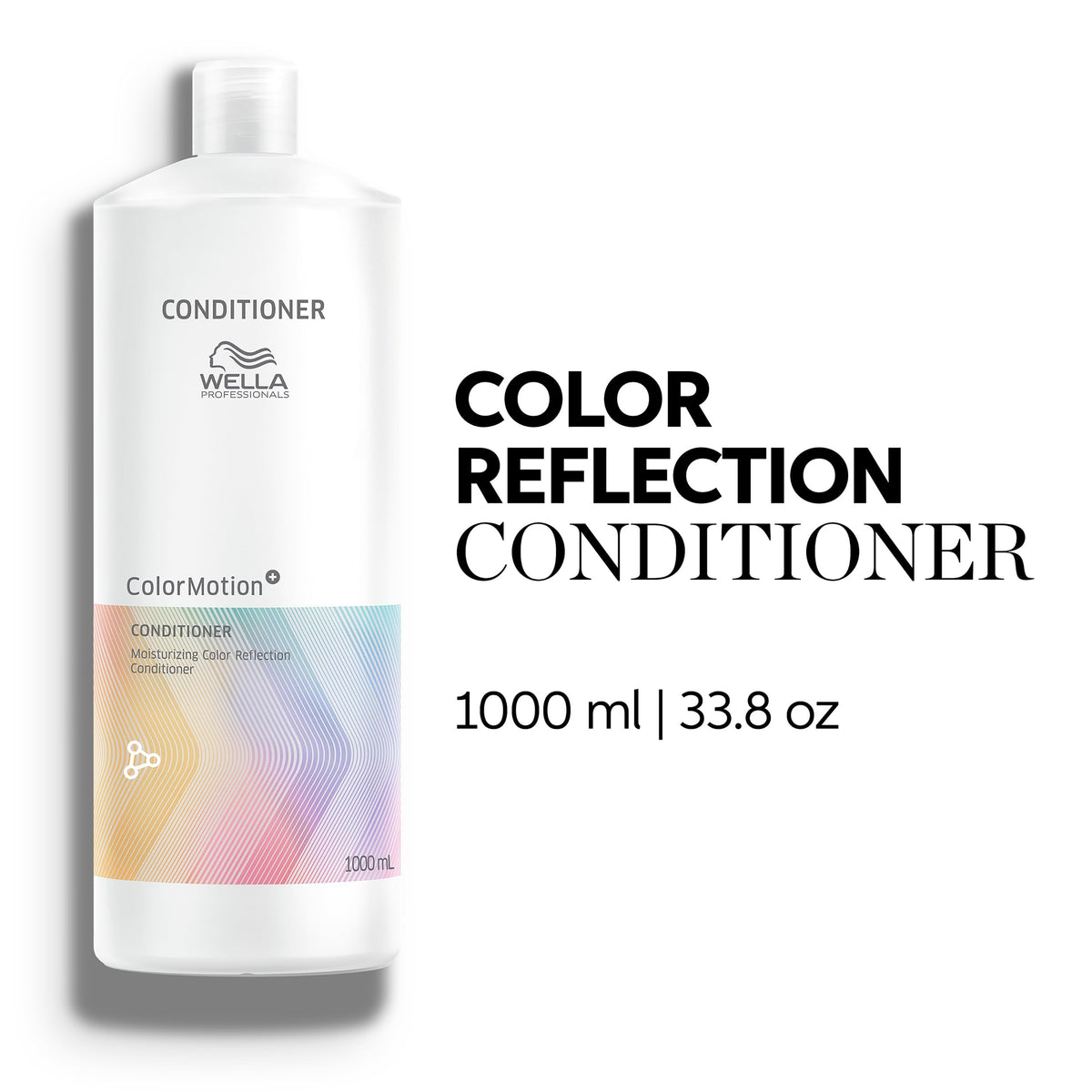 Wella ColorMotion+ conditioner pour demonstrates even distribution for color longevity.